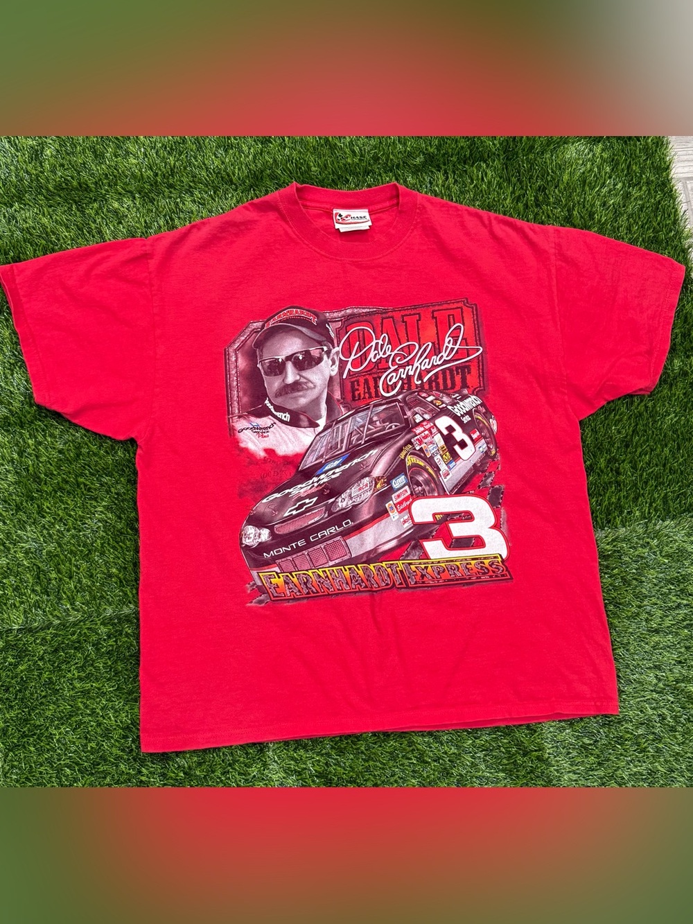 Chase Authentics T-Shirt Mens XL Dale Earnhardt Express Nascar Double Sided